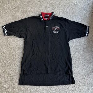 Vintage UltraClub Polo Shirt Mens Medium Black Field House Baseball Cabot PA